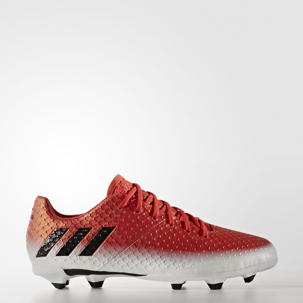 Adidas Messi 16.1 Firm Ground - ποδοσφαιρικα παπουτσια για κοριτσια - Κοκκινα/Μαυρα/Ασπρα,Μέγεθος: E